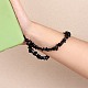 Ремешок на запястье с ремешком для сотового телефона с чипами из натурального обсидиана HJEW-SW00018-04-5