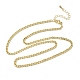 Ожерелья из латунной цепочки толщиной 3 мм NJEW-P339-03G-4