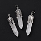 Натуральный кварцевый кристалл большие остроконечные подвески G-E059-03AS-09-2