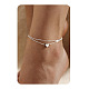 201 нержавеющая сталь сердце с инициалами двухслойные женские браслеты на ногу FS-WG0EC0A-21-1