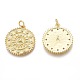 Латунные микропаве прозрачные подвески с фианитом ZIRC-Z008-28G-2