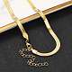Ионное покрытие(ip) 201 нержавеющая сталь цепочка елочка ожерелья NJEW-M187-06G-1