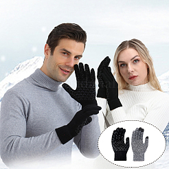 2 пара двухцветных полиэстеровых перчаток AJEW-GF0010-75