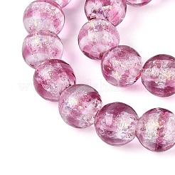 Ручной стеклянные фольга бисер пряди&nbsp;FOIL-N033-05F