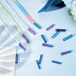 48 шт. 6-х столбчатые латунные наконечники для шнурков&nbsp;KK-PH0005-52