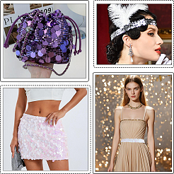 Отделка блестками из полиэстера&nbsp;OCOR-WH20012-79A