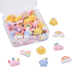 Кабошоны из непрозрачной смолы в 45 стилях RESI-CJ0001-140