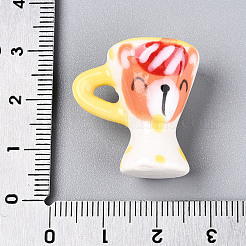 Кружка с медведем из фарфора ручной работы PORC-T133-22A