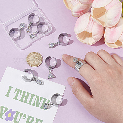 8 шт. кольцо-манжета из нержавеющей стали 304&nbsp;RJEW-UN00036