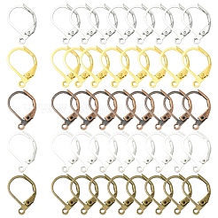 100 шт. латунные серьги с защелкой&nbsp;KK-YW0003-37AB