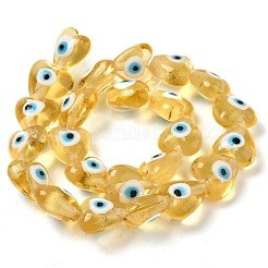 Сердце сглаза Lampwork бисера пряди LAMP-R119-06