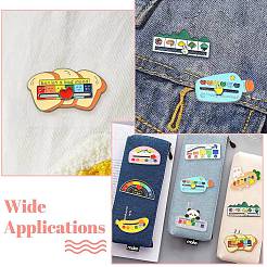 10 шт. 10 стиля настроения социальная батарея скользящие эмалевые штифты&nbsp;JEWB-CJ0001-52