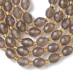 Природные Серый агат бисер нитей G-F809-A31-01