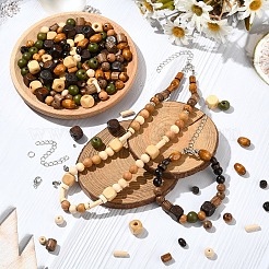 Наборы для самостоятельного изготовления браслетов из деревянных бусин&nbsp;DIY-YW0012-69