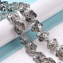 Прозрачные стеклянные бусины гальваническим пряди&nbsp;GLAA-C025-01A