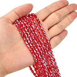 Стеклянные бусины с гальваническим покрытием  EGLA-R008-6x4mm-9