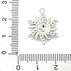 Латунные микропаве прозрачные подвески с фианитом&nbsp;KK-G548-01B-P