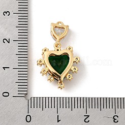 Латунь стекло амулеты&nbsp;KK-P340-02G-01