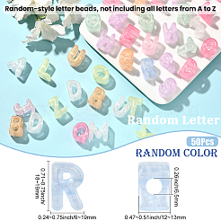 50 шт. светящиеся прозрачные акриловые бусины&nbsp;LACR-SP0001-01