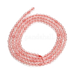 Вишневого кварца стеклянные бусы пряди G-Z116-A09-2mm