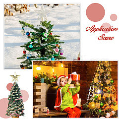 10 шт. пластиковое украшение на верхушку елки в виде звезды&nbsp;DIY-DC0003-98