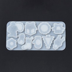 Рождественская тема diy tree/дед мороз/снеговик зыбучие пески силиконовые Молды DIY-E065-03