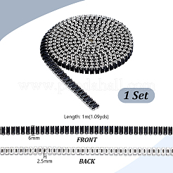 Латунные цепочки с микропаве из черного кубического циркония CHC-WH0022-002P