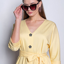 6 шт. пуговицы со стразами из сплава с 1 отверстиями DIY-DC0002-65