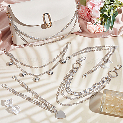 5 шт. 5 стиля железных и сплавных декоративных цепочек для сумок DIY-WR0002-34