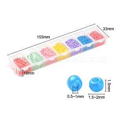 3500 шт. 7 цвета 12/0 стеклянные круглые бусины с краской для выпечки&nbsp;SEED-YW0001-26