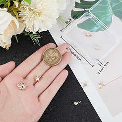 12шт 3 стильные латунные подвески из кубического циркония KK-BBC0011-55