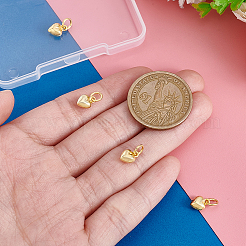 4 шт. 925 подвески в виде персикового сердца из стерлингового серебра с соединительными кольцами STER-PH0004-09