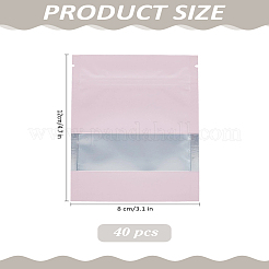 40 шт. прямоугольные пакеты из композитного материала с прозрачным окном и застежкой-молнией в майларе ABAG-LP0001-38A