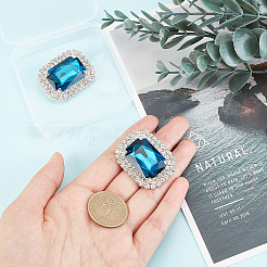 2шт съемное прямоугольное украшение для обуви AJEW-CA0002-60