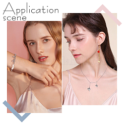 100 шт. 2-х цветные подвески из нержавеющей стали 304&nbsp;STAS-UN0032-96