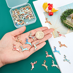 48шт 8 цвета сплава эмалевые подвески&nbsp;ENAM-FH0001-16-NR