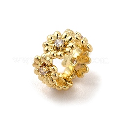 Стойка покрытие латунь кубический цирконий дистанционные бусины&nbsp;KK-G458-11B-G