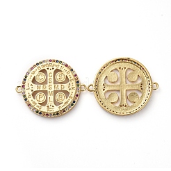 Золотые тона латунь микропаве из кубического циркония&nbsp;KK-I658-26B