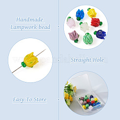 16шт 8 цвета бусины лэмпворк ручной работы&nbsp;LAMP-TA0001-33