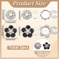 2 шт. 2 стиля запонки из латуни и стекла BUTT-WR0001-29