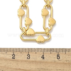 Ожерелья из овальной цепочки в форме сердца из нержавеющей стали 304 для женщин NJEW-B123-01G