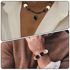 180 шт. 6 стиля крашеных бусин из натурального дерева&nbsp;WOOD-PA0001-28