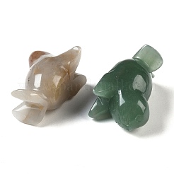 Резные фигурки морских львов из натуральных смешанных драгоценных камней&nbsp;DJEW-M015-08