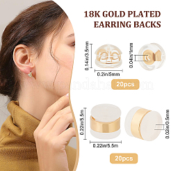 40шт 2 стиля силиконовые и резиновые ушные гайки KK-BBC0001-22