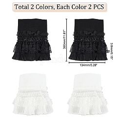 Ahademaker 2 комплект 2 цвета нарукавников из полиэстера AJEW-GA0004-99