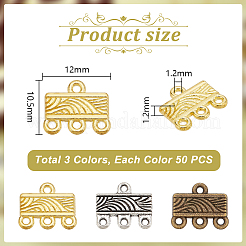 150 шт. 3-цветные литые звенья для люстры&nbsp;FIND-PH0018-73