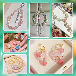 120 шт. 12-х цветные прозрачные бусины ручной работы в технике лэмпворк GLAA-PH0004-04