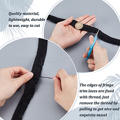 40 ярд хлопчатобумажной кружевной ленты с кисточками для одежды&nbsp;DIY-PH0031-34C