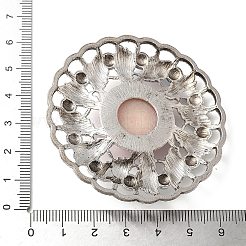 Сплав паве окрашенный красный синтетический бирюзовый плоские круглые многорядные звенья FIND-M052-03P-NR