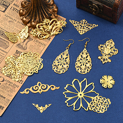 120 шт. 12 стиля филигранных люстр из железа и сплава&nbsp;FIND-SC0017-07